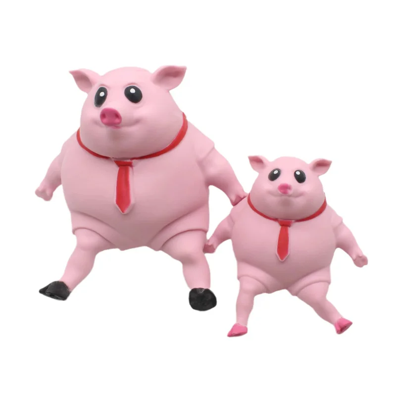 

Cute Pink Pig Pinching Toys Soft Stretching Toys Piggy Pop Rebound Distortion Fear Lighting Toys For Kids Adult Birthday Gift