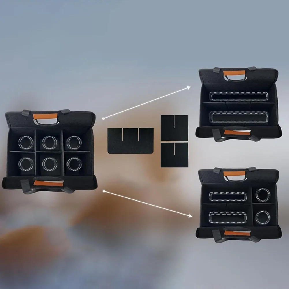 Foldable Drink Carrier for Multiple Beverage Types with Polyester and Plastic Materials Designed for Stability and Portability