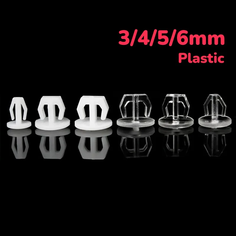 

White/Transparent 3/4/5/6mm Anchor-shaped Rivet LED Strip Lights Lighting PCB Board Plastic Rivets Mounting Clips