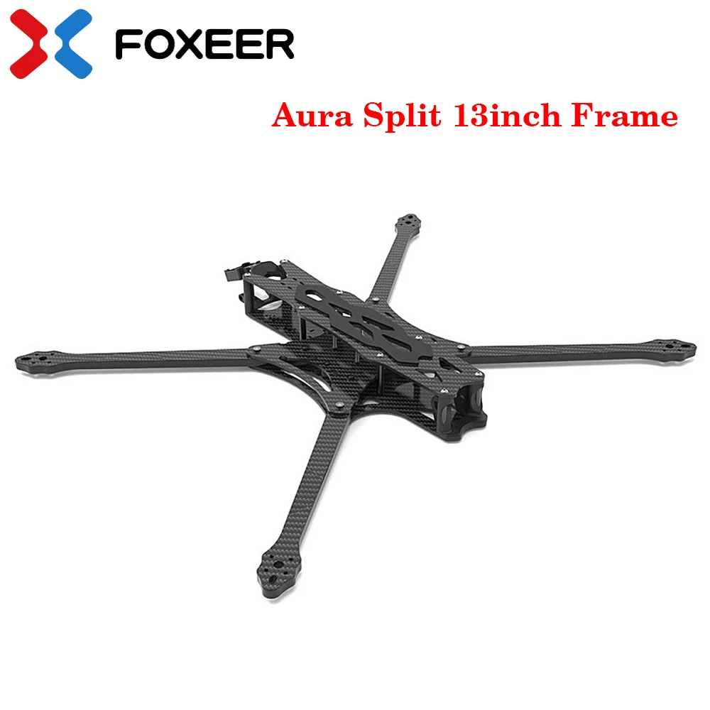 

FOXEER Aura Split 13inch Long Range Frame 551mm T300 8mm Arm Carbon Supported O3 / Analog / Vista / Walksnail for RC FPV Drone