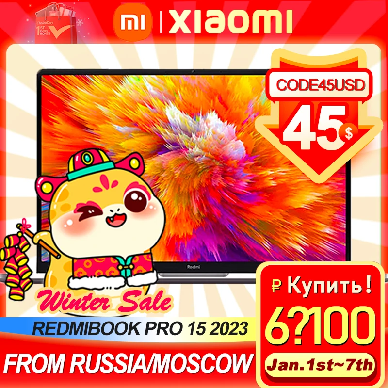 【Russia Stock】Xiaomi RedmiBook Pro 15 2023 7840HS (JYU4540CN) or Redmi Book Pro 16 2024 (JYU4592CN/JYU4593CN) Optional