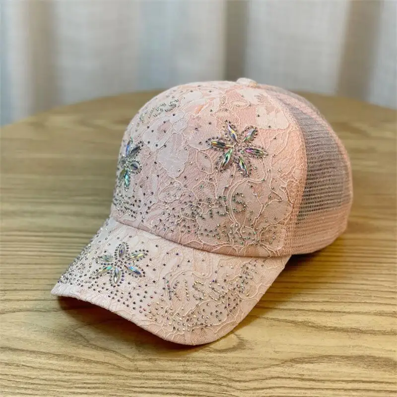 C71F قبعات البيسبول الكبار للسفر جمع Sunproof فتاة قبعة الدانتيل نمط قبعة #3