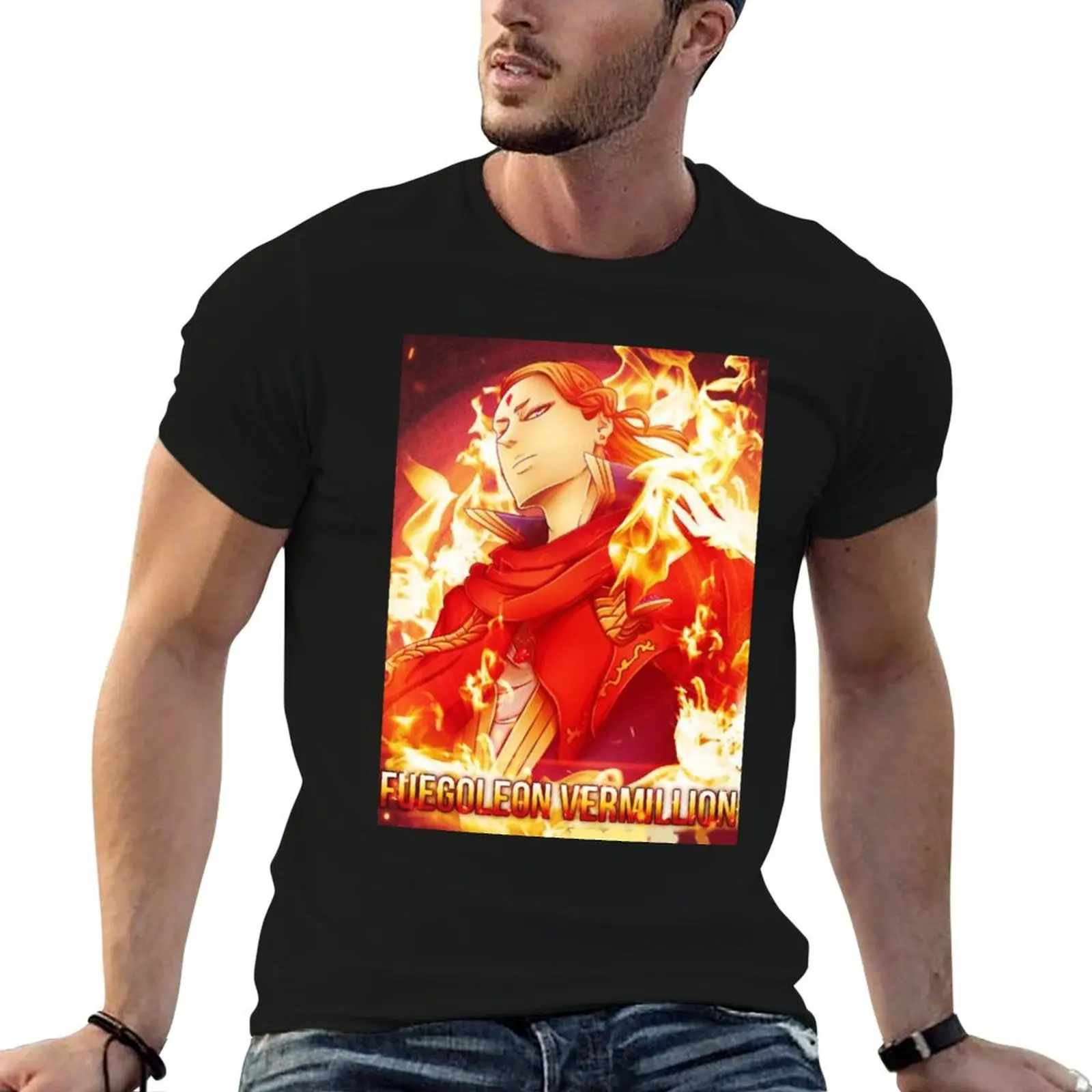 Fuegoleon Vermillion Premium . T-Shirt cotton t shirt man man t shirt cotton man t shirts for men T-shirt