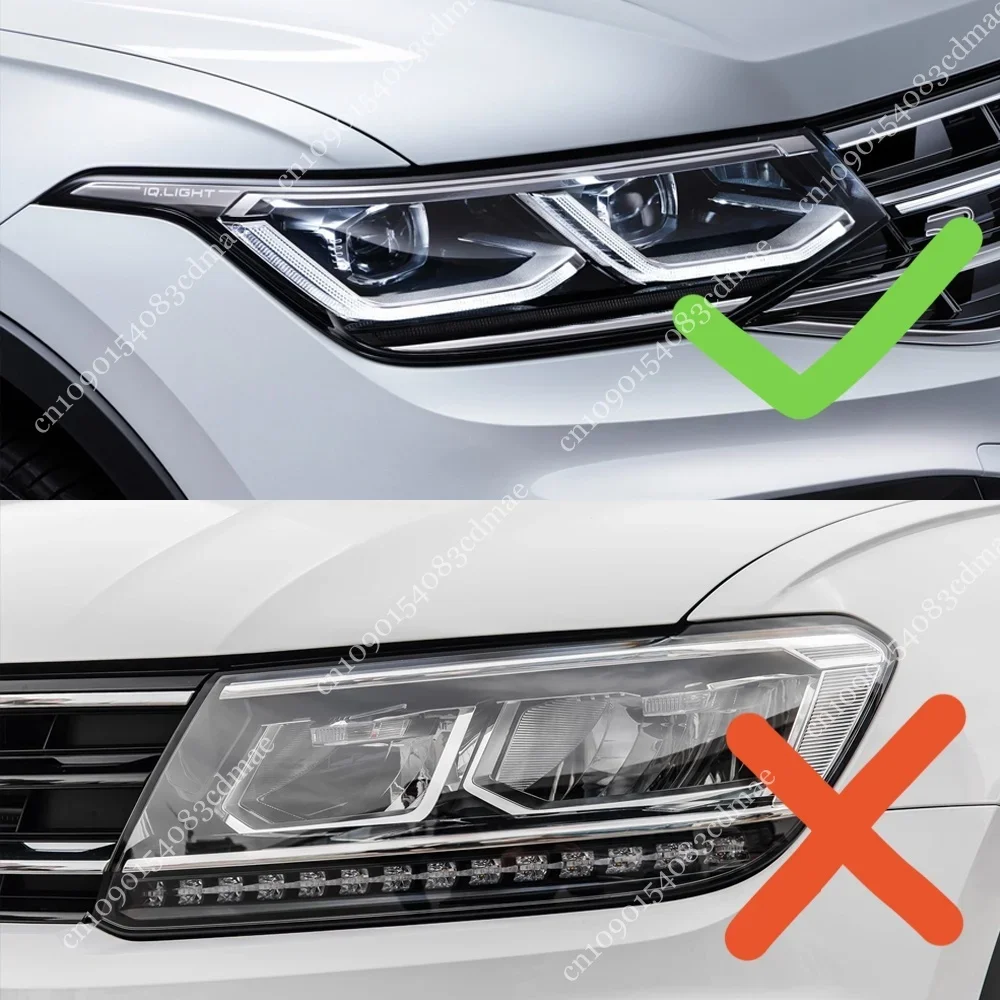 New1 Protective Cover for Volkswagen Tiguan MK2 R TSI TDI 2020-2023 Gloss Black Light Frame Trim Protector R-Line Facelift