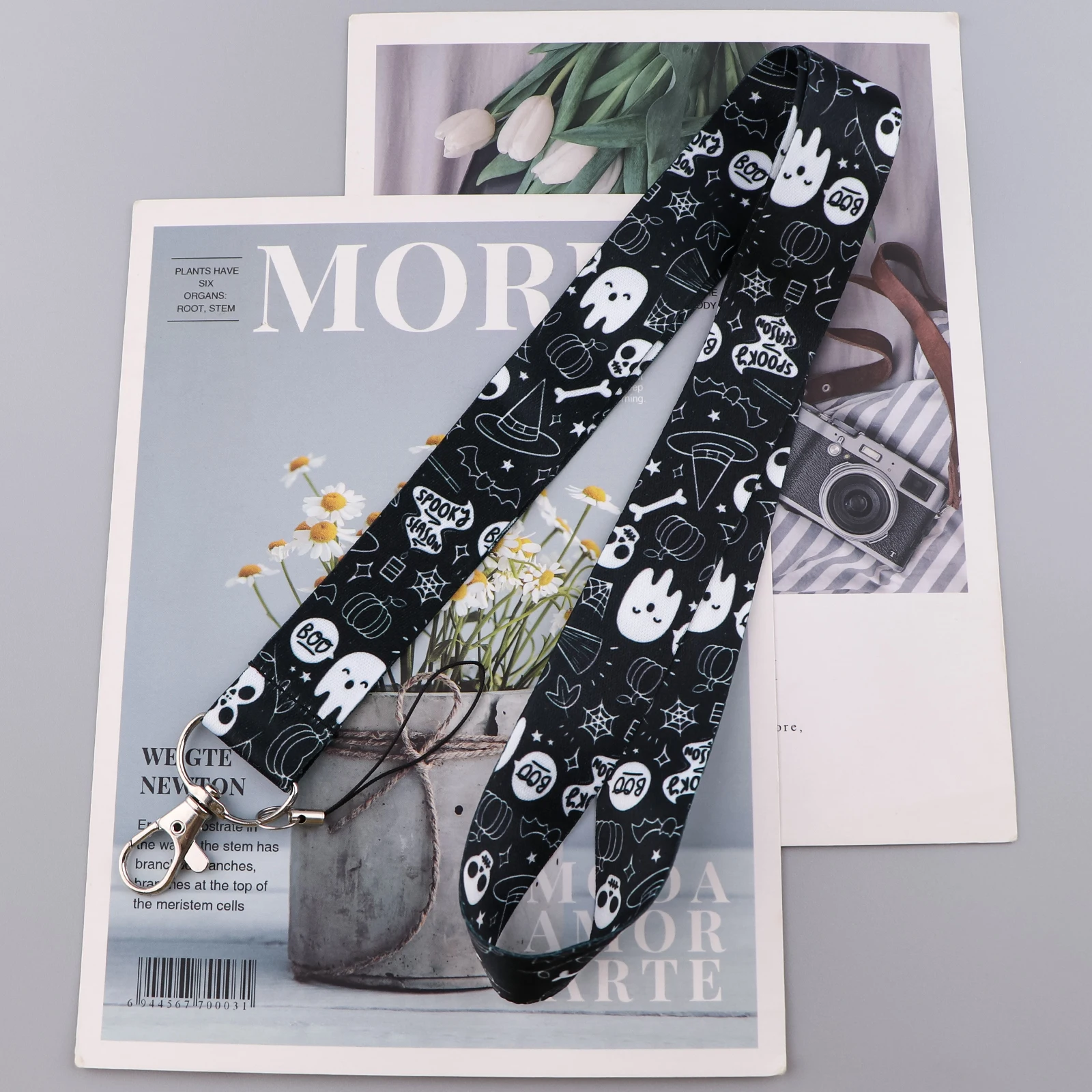 Halloween Ghost Lanyards for Keys Witch Neck Strap ID Card Gym Phone Straps USB Badge Holder DIY Hang Rope Phone Accessories
