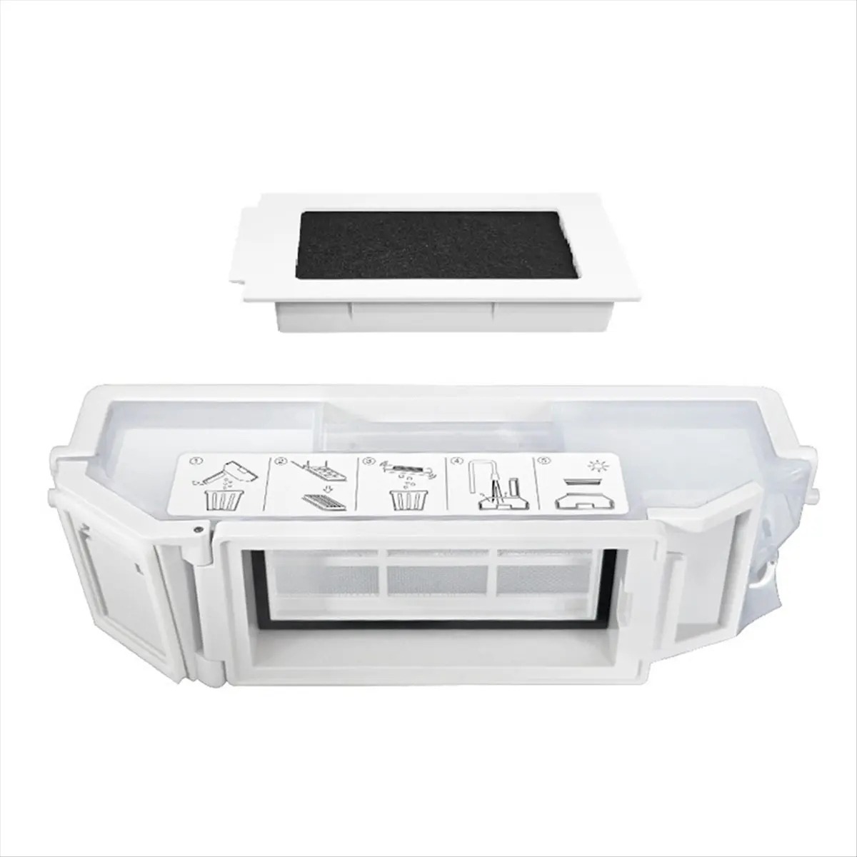 DT380 TO Dust Box with Filter for T30 Pro Omni / T30 OMNI Robot Vacuum Cleaner Accessories Replacement Dustbin