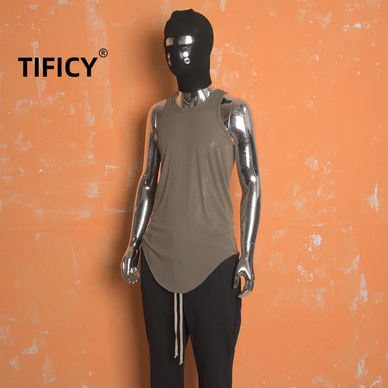 TIFICY RO High Street Summer Men's Wool Swallowtail Vest Sleeveless Versatile Fashionable Casual Top