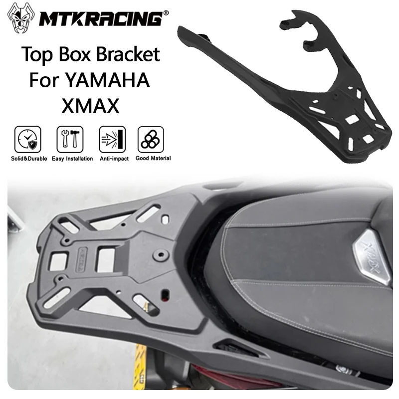 MTKRACING Top Box Bracket For YAMAHA XMAX 2017-2024 Motorcycle Rear Luggage Rack Top Box Bracket Cargo Shelf Holder