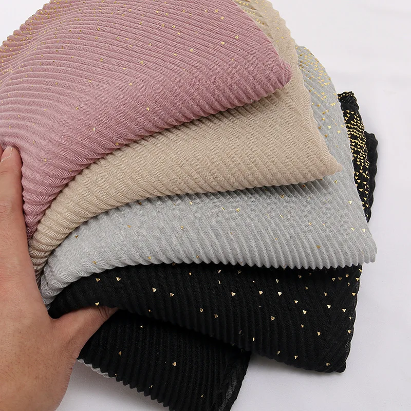 

Women Shiny Plain Scarf Head Hijab Wrap Solid Full Cover-up Shawls Foulard Femme Headband Crinkle Muslim Hijabs Store 160x60cm