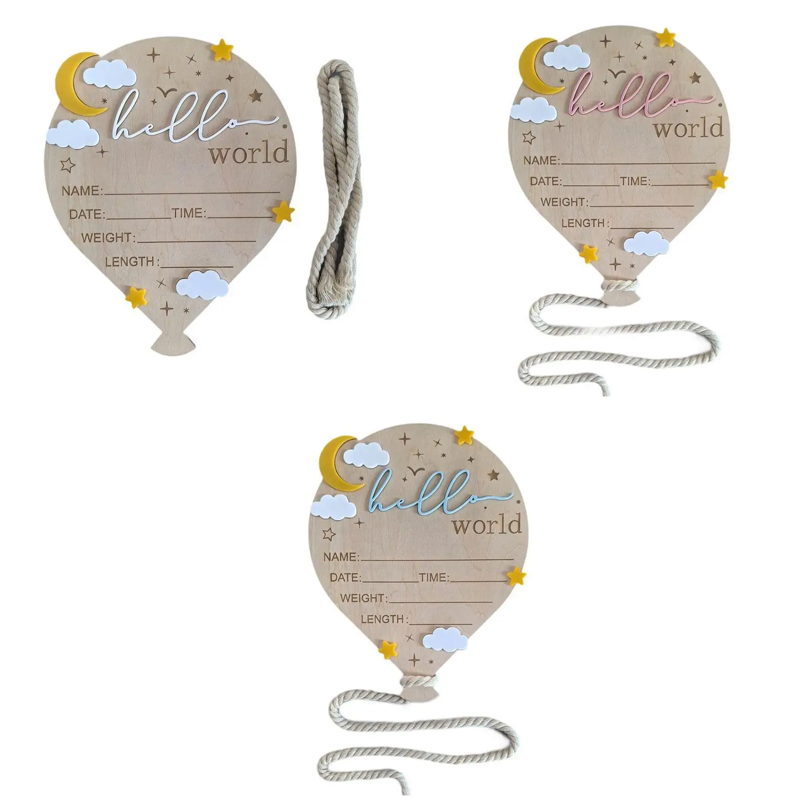 Newborn Announcement Sign Party Decoration Keepsake Photography Props Birthday Party Supply Wear Resistant Baby Birth Stats Sign