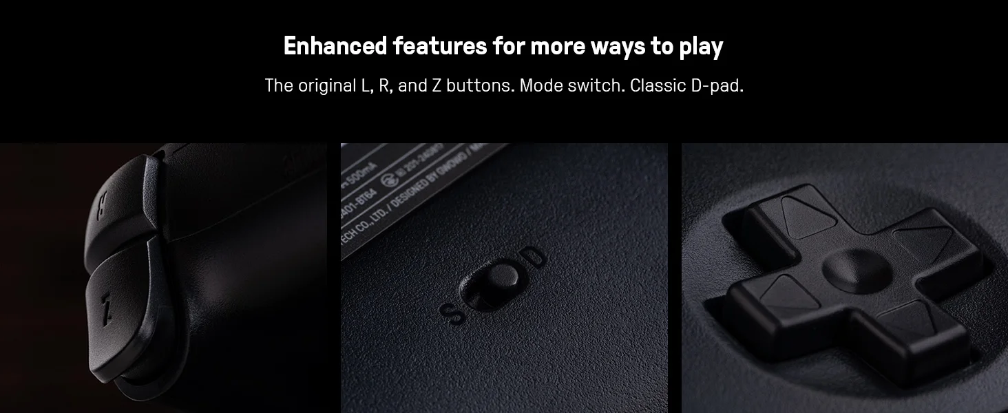 8BitDo Grauer N64 Bluetooth-Controller für Analogue 3D, Nintendo Switch, Switch 2, Gaming-Joystick-Gamepad für Windows und Android – Detail 7