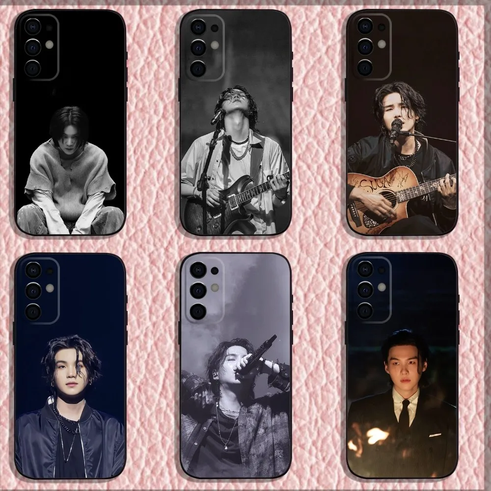 Singer A-Agust D Phone Case For Samsung S24,S21,S22,S23,S30,Ultra,S20,Plus,Fe,Lite,Note,10,9,5G Black Soft Shell