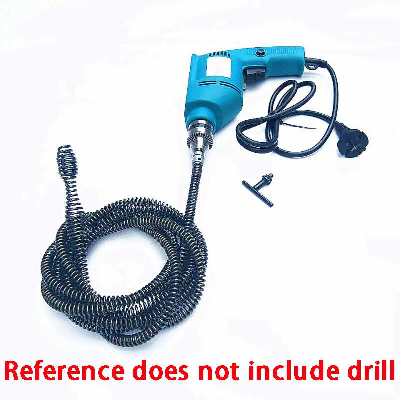 10 Meter Sewer Dredging Spring Electric Drill Drain Cleaner Machine Extension Sewer Pipe Dredger Cleaning Spring With Connector