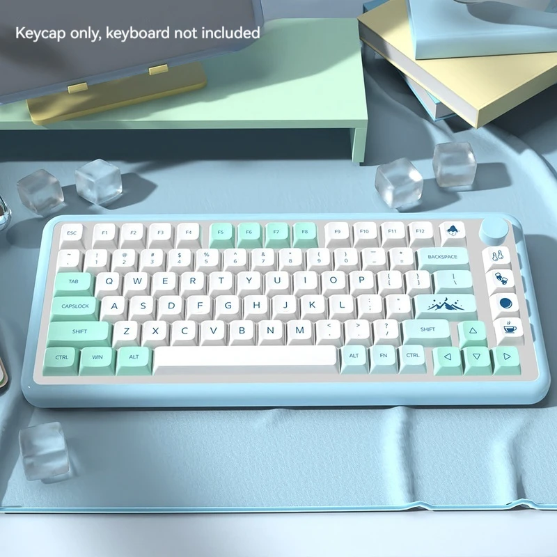 Xda Profile English Keycaps Simple Color Xda Pbt Sublimation Keycaps For Mx Switch Mechanical Keyboard Iso Enter For E-Sports