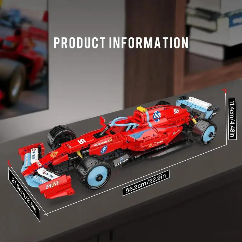 قالب الملك 13209 بطولة الفنية سيارة SF-24 سباق السيارات اللبنات نموذج مجموعة سيارة لعبة للبالغين