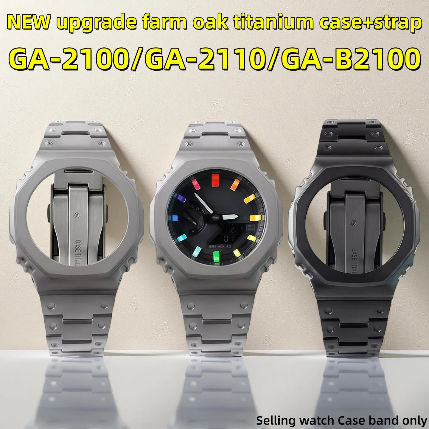 

GA2100 Новый улучшенный корпус и ремешок из титанового сплава для Casio G-shock GA-2100 GA2110 GA-B2100, мужской металлический браслет для часов, аксессуары.