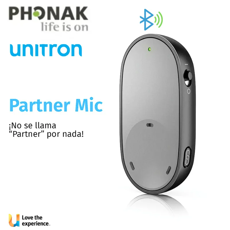 Phonak Unitron Partner Mic Wireless Microphone One-to-One Conversations Compatible with Phonak Hearing Aids