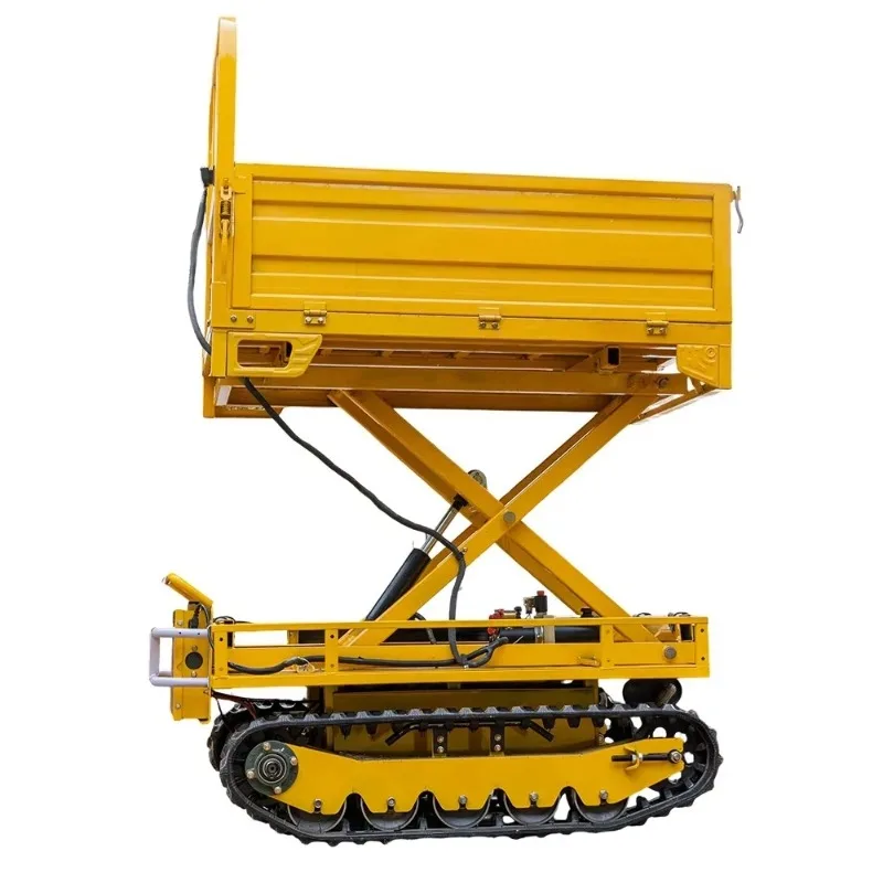 Powerful Lifting Bucket Transport Vehicle Rubber Tracked High Efficiency Remote Control Transport Vehicle with Load Capacity
