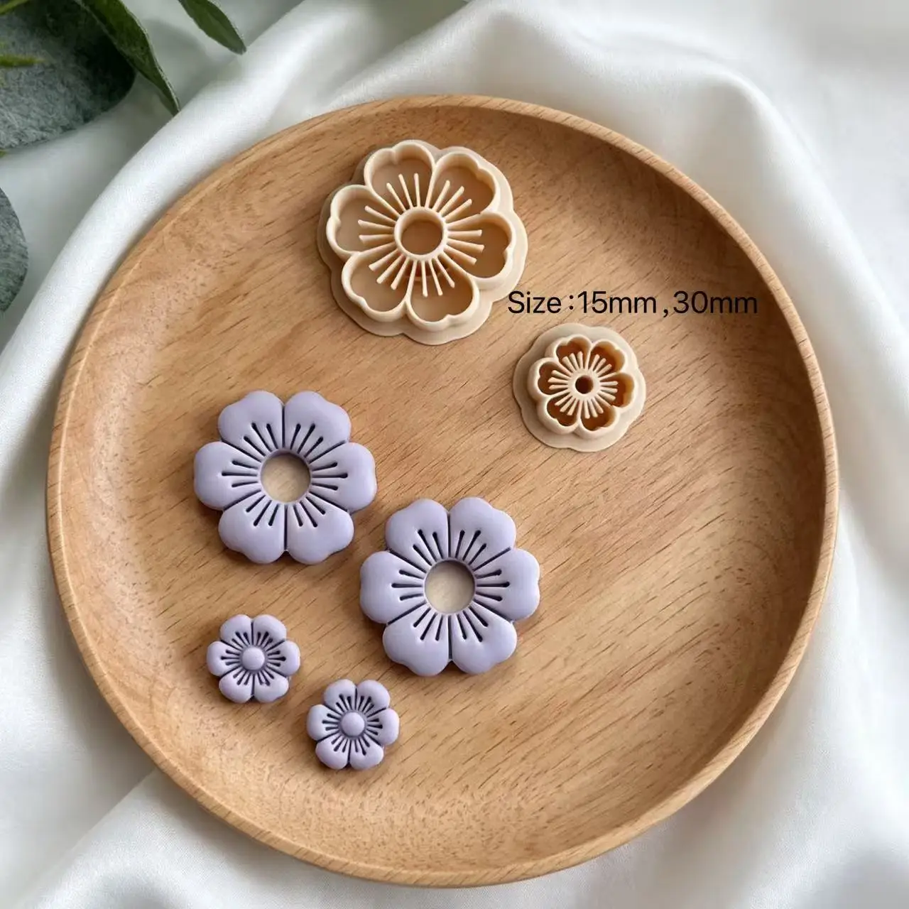 Frühlingsblumen-Formen aus Polymer-Ton, Mehrfache Frühlingsblumen-Ausstecher, Schneidformen für DIY-Ohrringherstellung, 3D-gedruckte Tonwerkzeuge – Detail 5