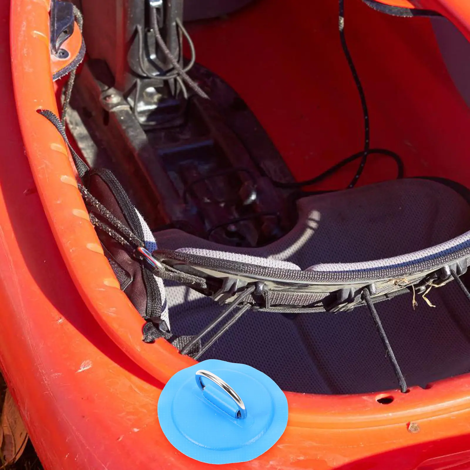 

Комплект из 1 набора накладок для D-образных кольцевых креплений для каяков, сверхпрочные ПВХ-патчи для надувных лодок с D-образными кольцевыми креплениями, в комплекте с пряжками из нержавеющей стали для такелажа палубы