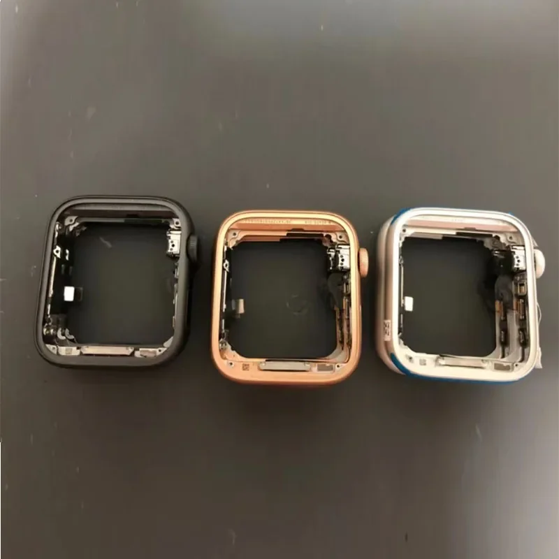 Middle Frame Housing With Digital Crown Power Button Speaker Flex Cable Assembly  For Apple Watch Series 4 5 SE 6  7 40 mm 44mm