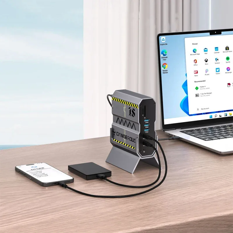 15-in-1 Multifunctional Docking Station: Dual HDMI, 4-Screen Multi-Display, PD Fast Charging, 2.5G Ethernet Port, 8K Desktop Por