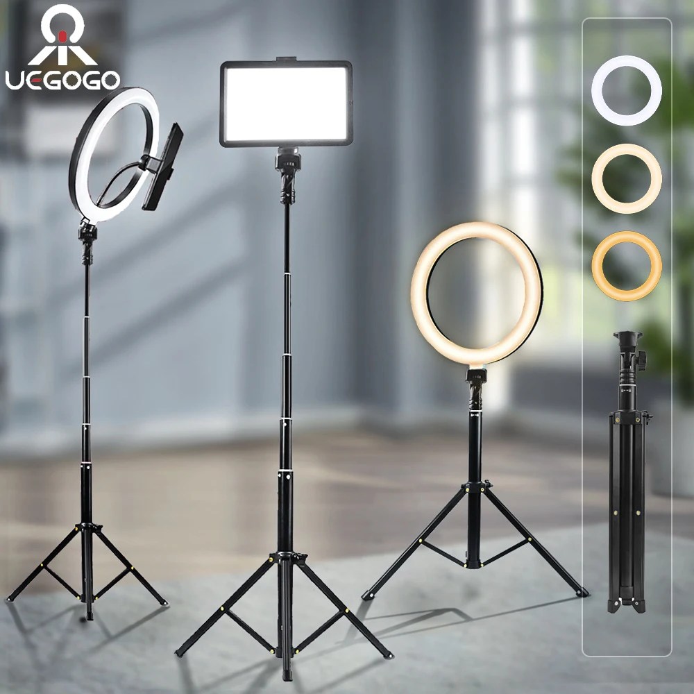 

12 inch 30cm LED Selfie Ring Light RGB Phone Tripod with Extendable Stand 130cm Photo Light for Makeup Live Youtube Video Lamp