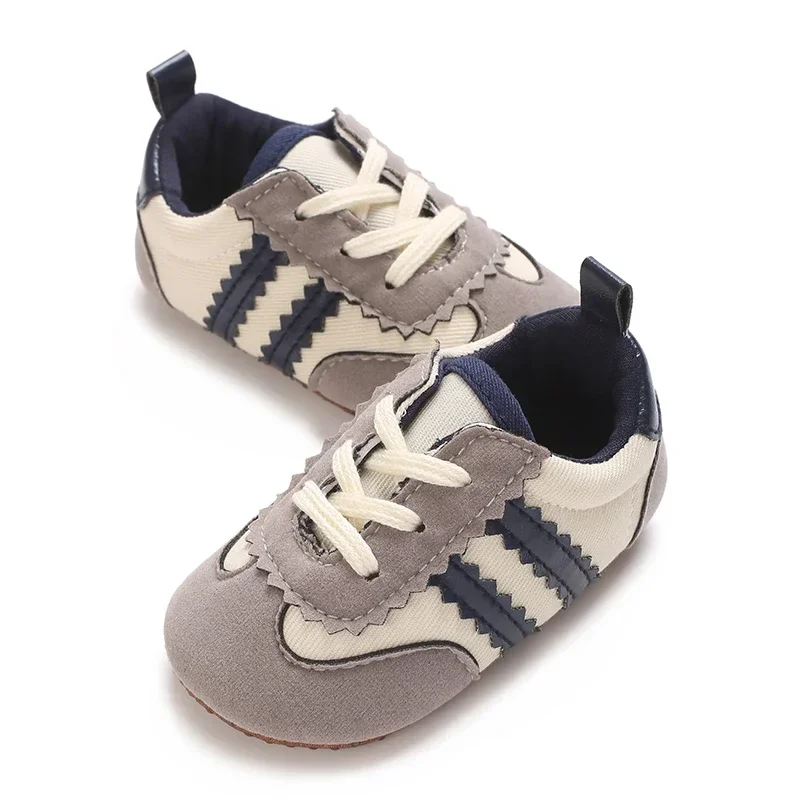 حذاء كاجوال أنيق يحجب الألوان للأطفال مشوا لأول مرة 0-18 متر حذاء رياضي قماشي للأطفال حديثي الولادة حذاء أطفال بنعل ناعم