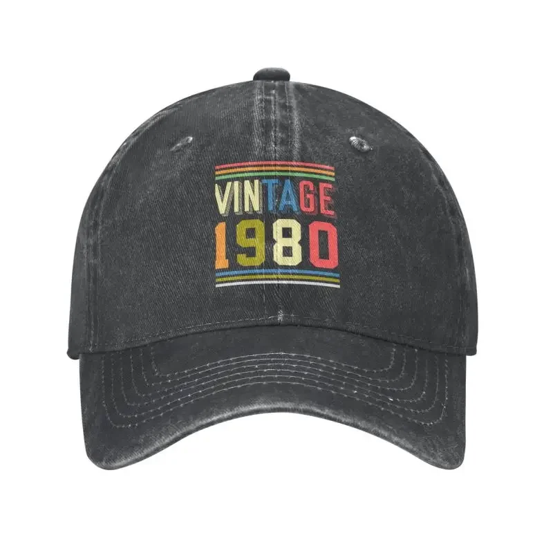 Personalized Cotton Vintage 1980 Born In The 80s Birthday Gift Baseball Cap Women Men Adjustable Dad Hat Streetwear