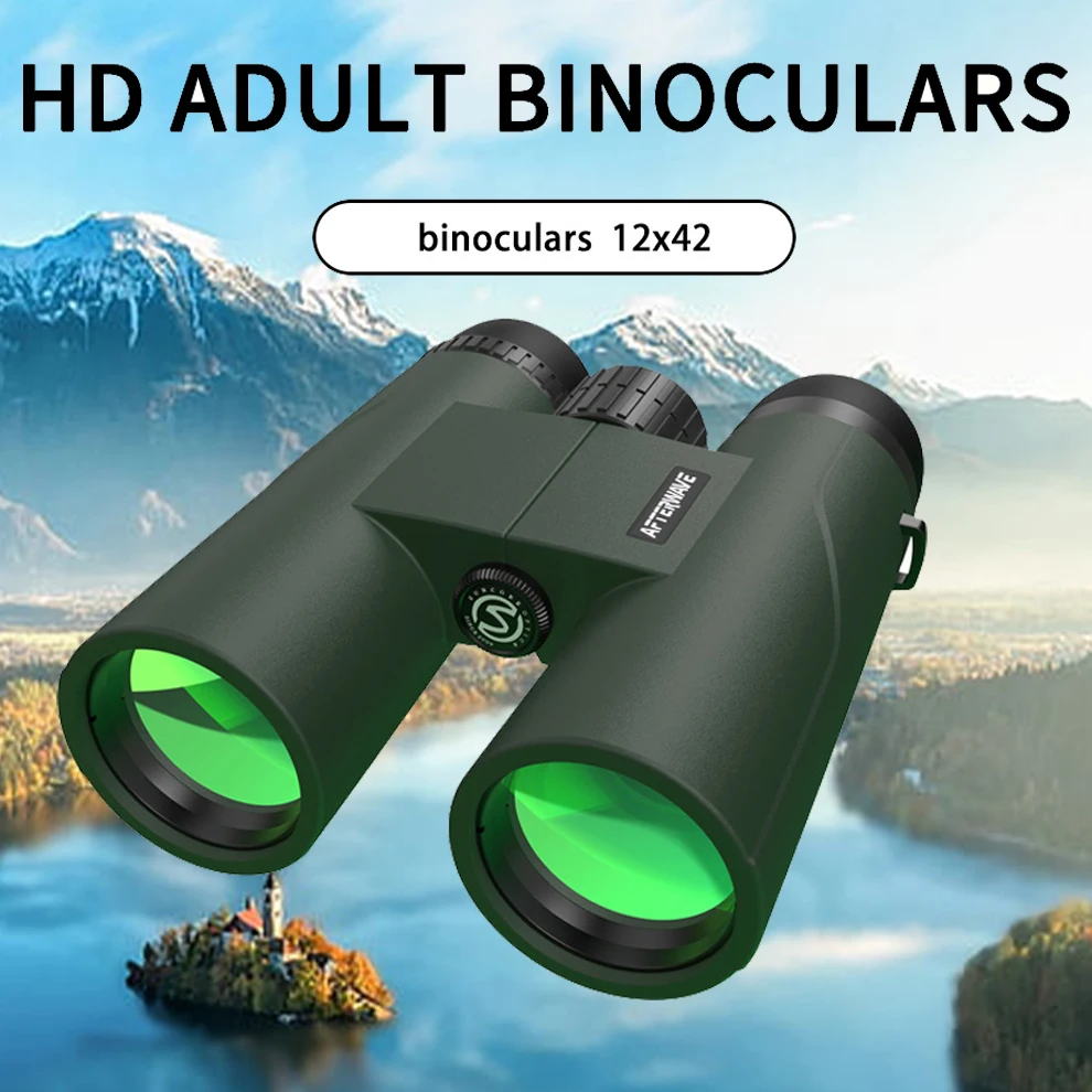 HD 12X42 Portable Telescope  Zoom Powerful Binoculars High Quality Long Range Outdoor Sports Hunting Camping