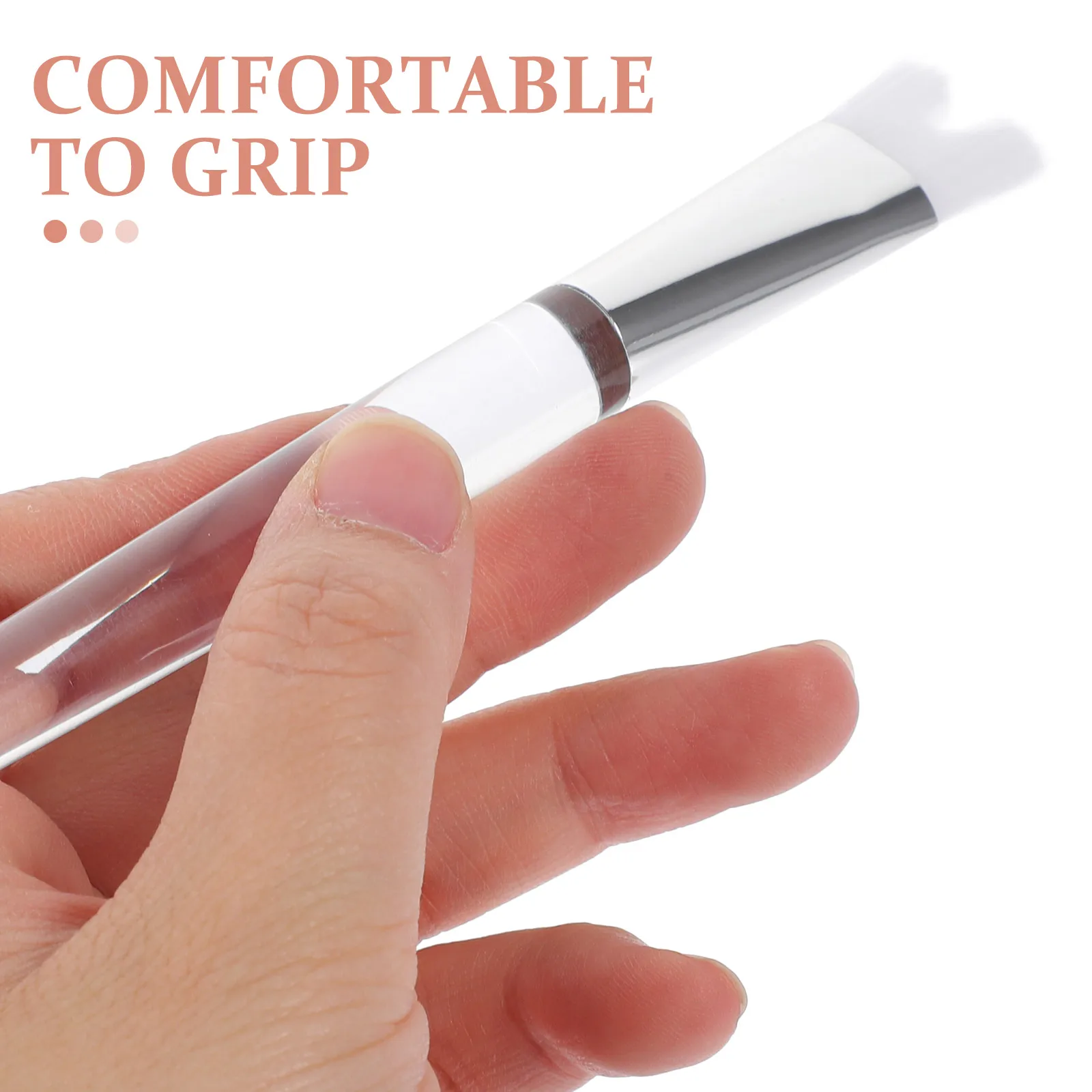 

3pcs U Shaped Nose Shadow Highlighter Brush Portable 75mm Tail Handle Makeup Tool for Blending Contouring Women