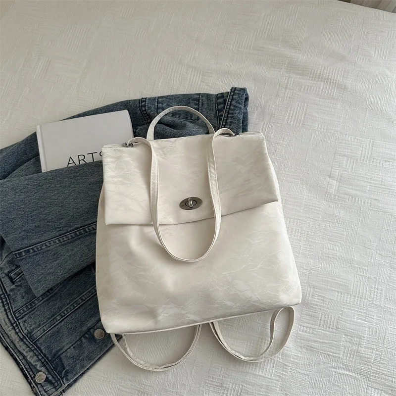 حقيبة ظهر عصرية للنساء من النسخة الكورية، حقائب ظهر جديدة بسيطة وكاجوال ذات سعة كبيرة ومتعددة الاستخدامات لمسافات قصيرة