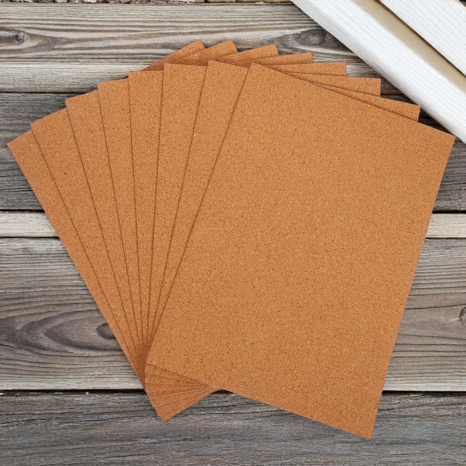 

8Pcs Self Adhesive Cork Sheets Heavy Duty Rectangle for Wall Art Bulletin Boards Table Protectors Office Decor Craft Supplies