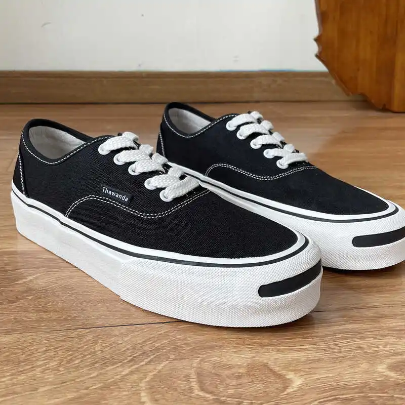 

Японские слипоны из канваса для скейтбординга, повседневные, однотонные, с дышащей резиновой подошвой