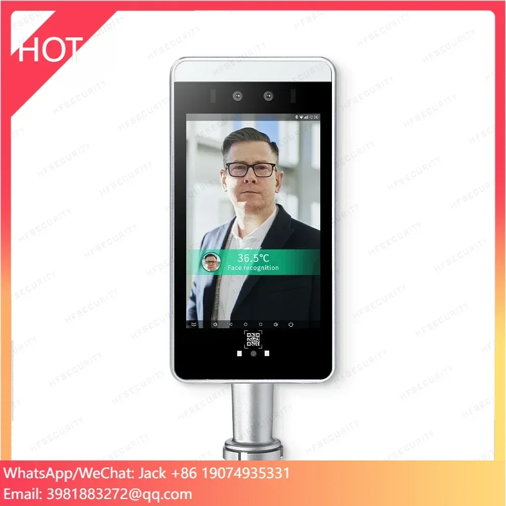 

HF-Security RA08 8 Inch Hot-Selling Face Recognition Access Control Time Attendance Machine for Door Lock
