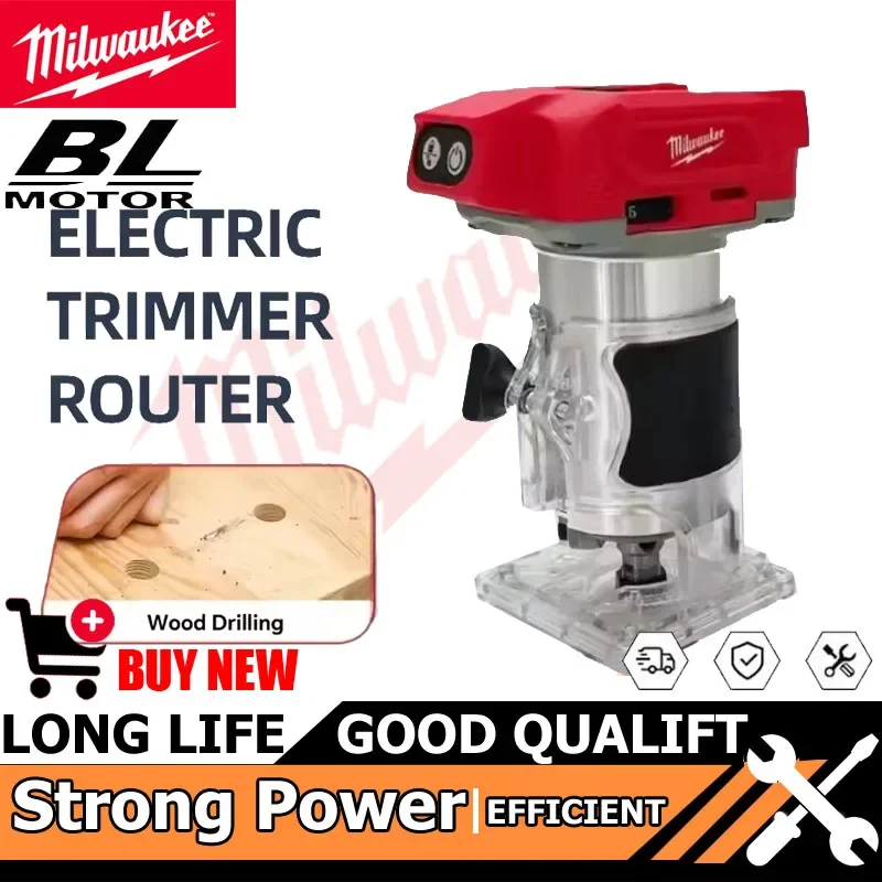 

Milwaukee Tool Brushless Trimmer Cordless Electric Router Carpenter Milling Engraving Slotting Machine for Carpenter Tool