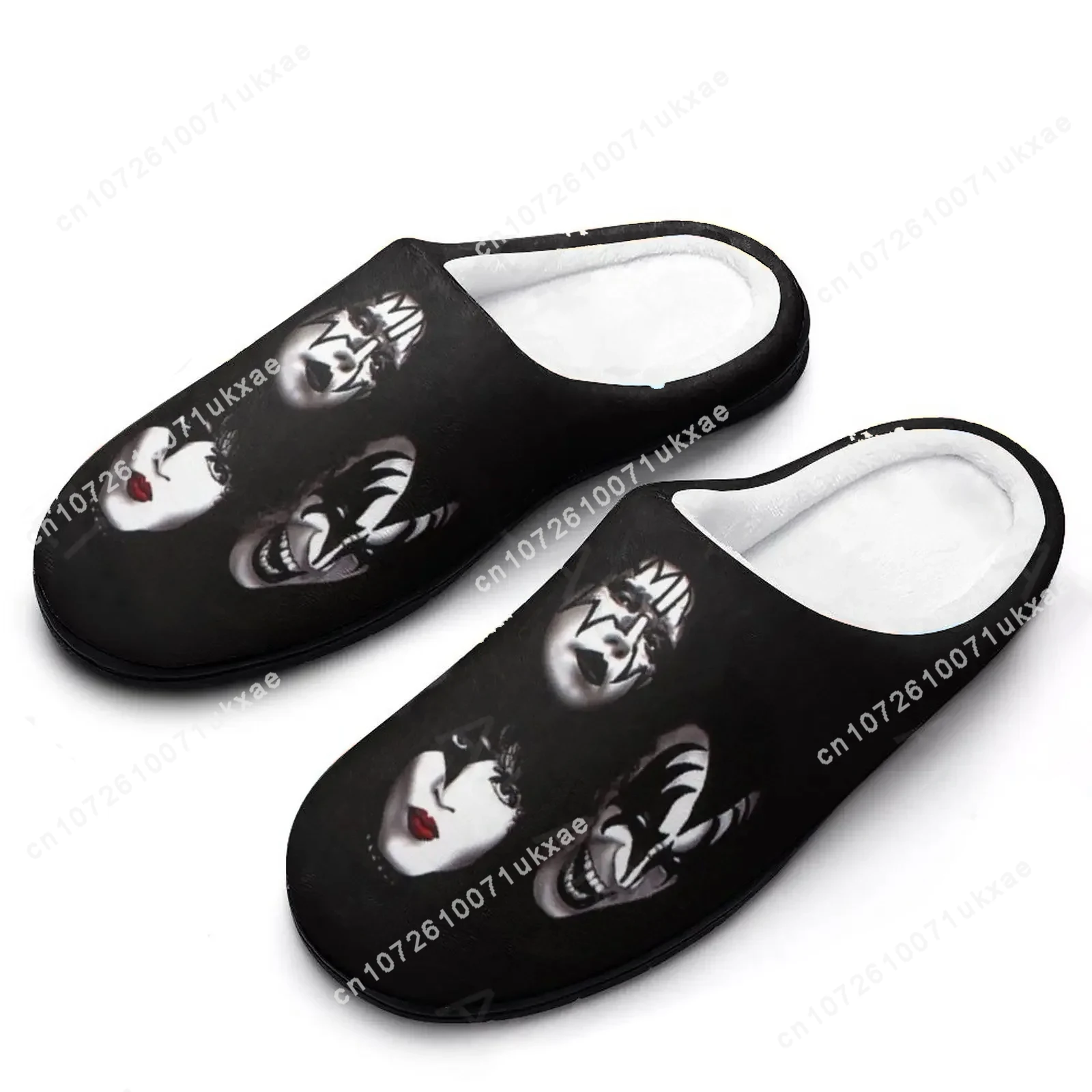 

Kiss 3 Sandals Plush Casual Keep Warm Shoes Thermal Mens Womens Slipper Sneakers Anime Colon