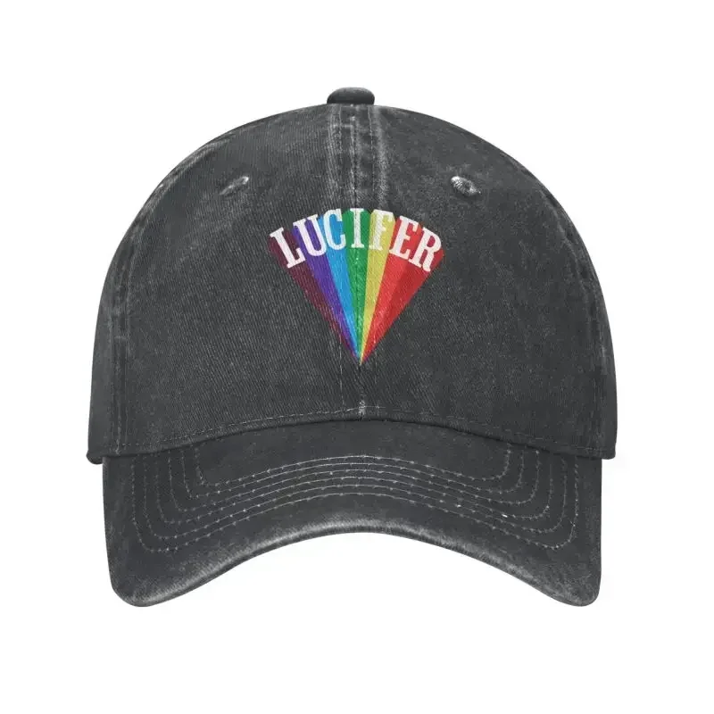 Punk Unisex Cotton Lucifer Rising Baseball Cap Adult Rainbow Gay Pride Adjustable Dad Hat for Men Women Sports