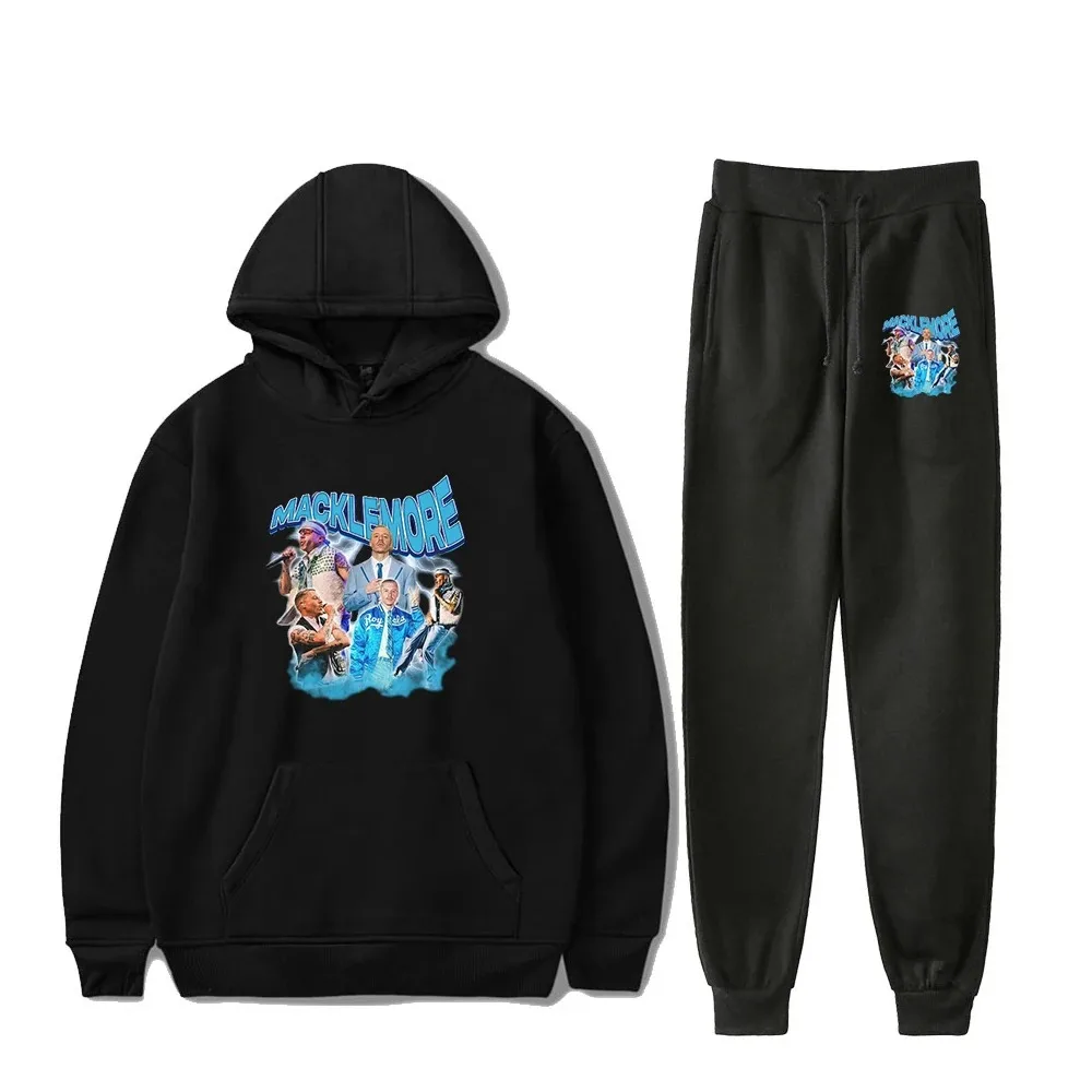 

Conjunto de calças com capuz e jogger masculino e feminino, moletons e moletom, Tour Rapper, Merch, gráfico, 2 peças, 2024