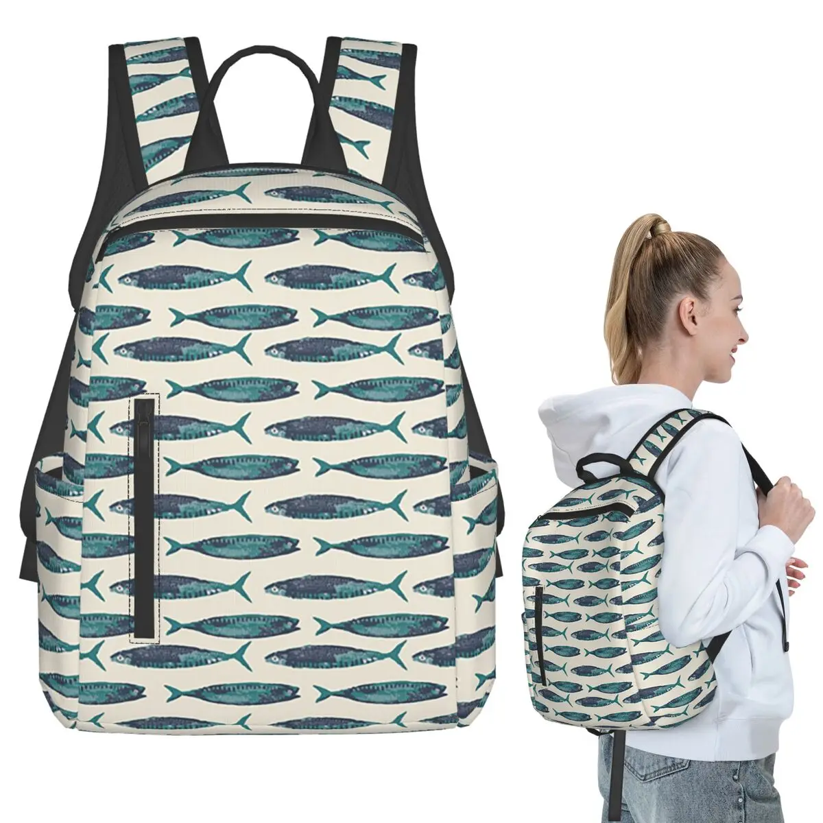 

Tropical Fish Marine Pattern Backpack Student BookBag Kids School Bag Laptop Shoulder Bags Boys Girls