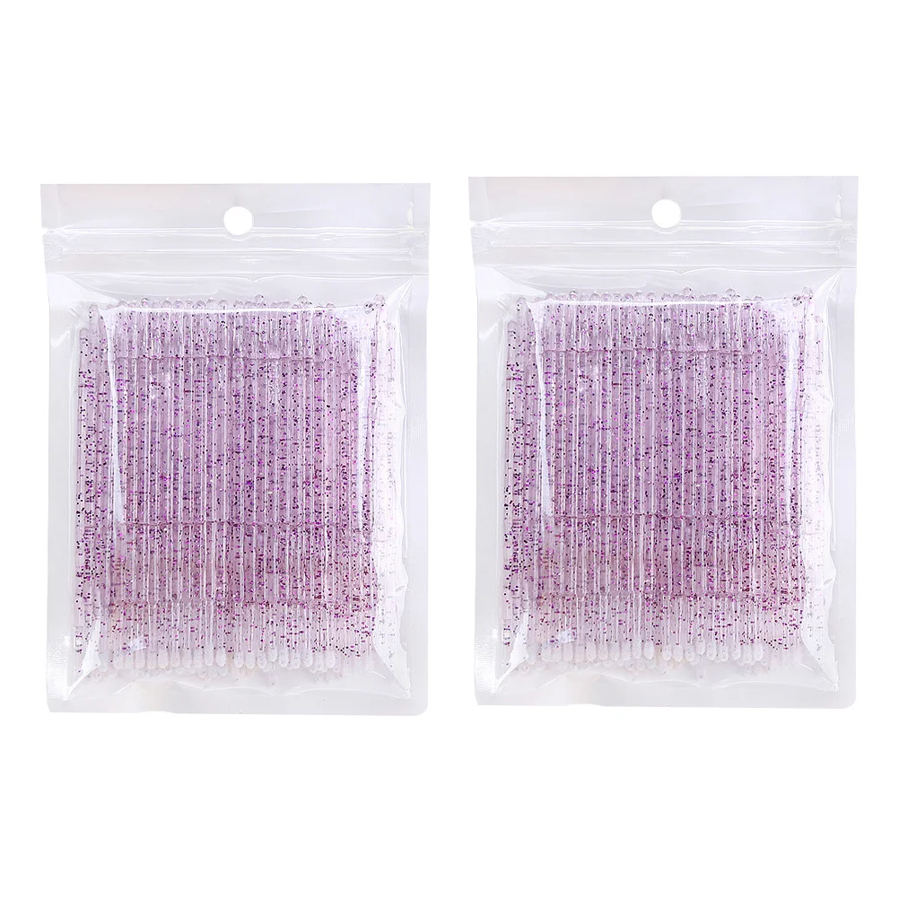 200pcs 일회용 속눈썹 청소 막대 메이크업 제거 도구 눈썹 문신 면봉 도구 미용 액세서리