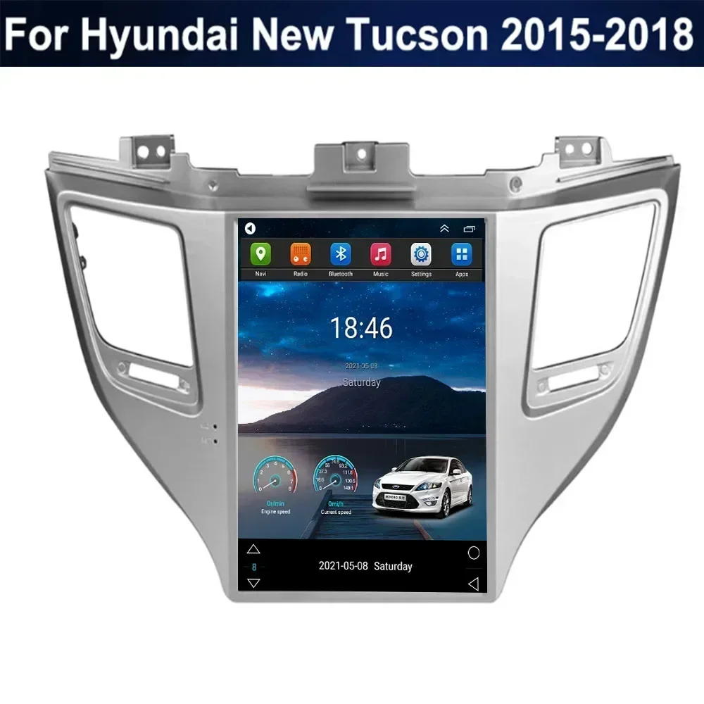 For Tesla Style 2Din Android 13 Car Radio For Hyundai New Tucson 2015-2035 Multimedia Video Player GPS Stereo Carplay DSP RDS