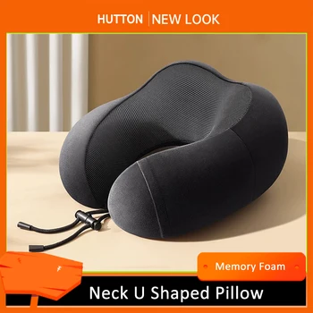 U자형 메모리 폼 목 베개, 마그네틱 원단, 부드러운 느린 리바운드 우주 비행기 여행 베개, 목 경부 건강 관리 베개 