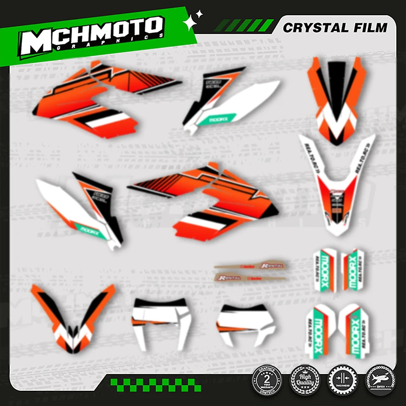 

MCHMFG Custom Team Motorcycle Graphics Background Decal Stickers Kits For KTM 2012-2017 2018-2020 Freeride 250 300