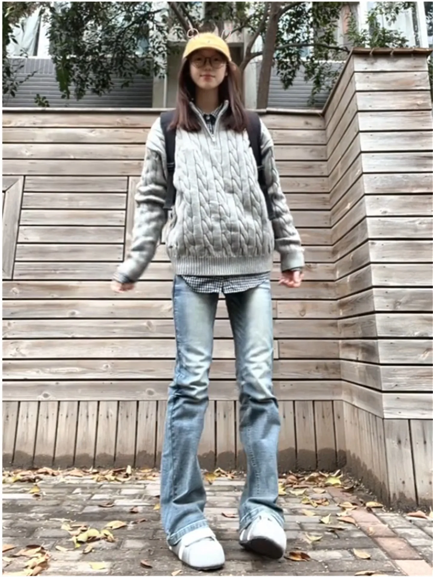 

Street Style Low Waist Straight Leg Bell Bottom Jeans Women's Autumn Winter Slimming Long Taller Pants Cotton Casual Jeans