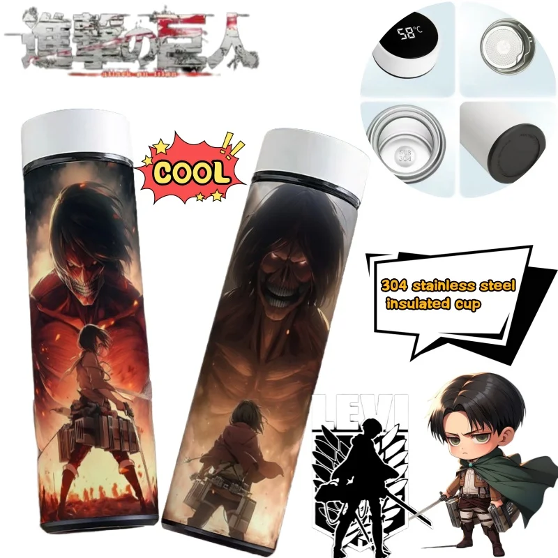 

Attack On Titan Eren Jaeger mug creative personality cartoon printing large capacity portable water temperature straight cup
