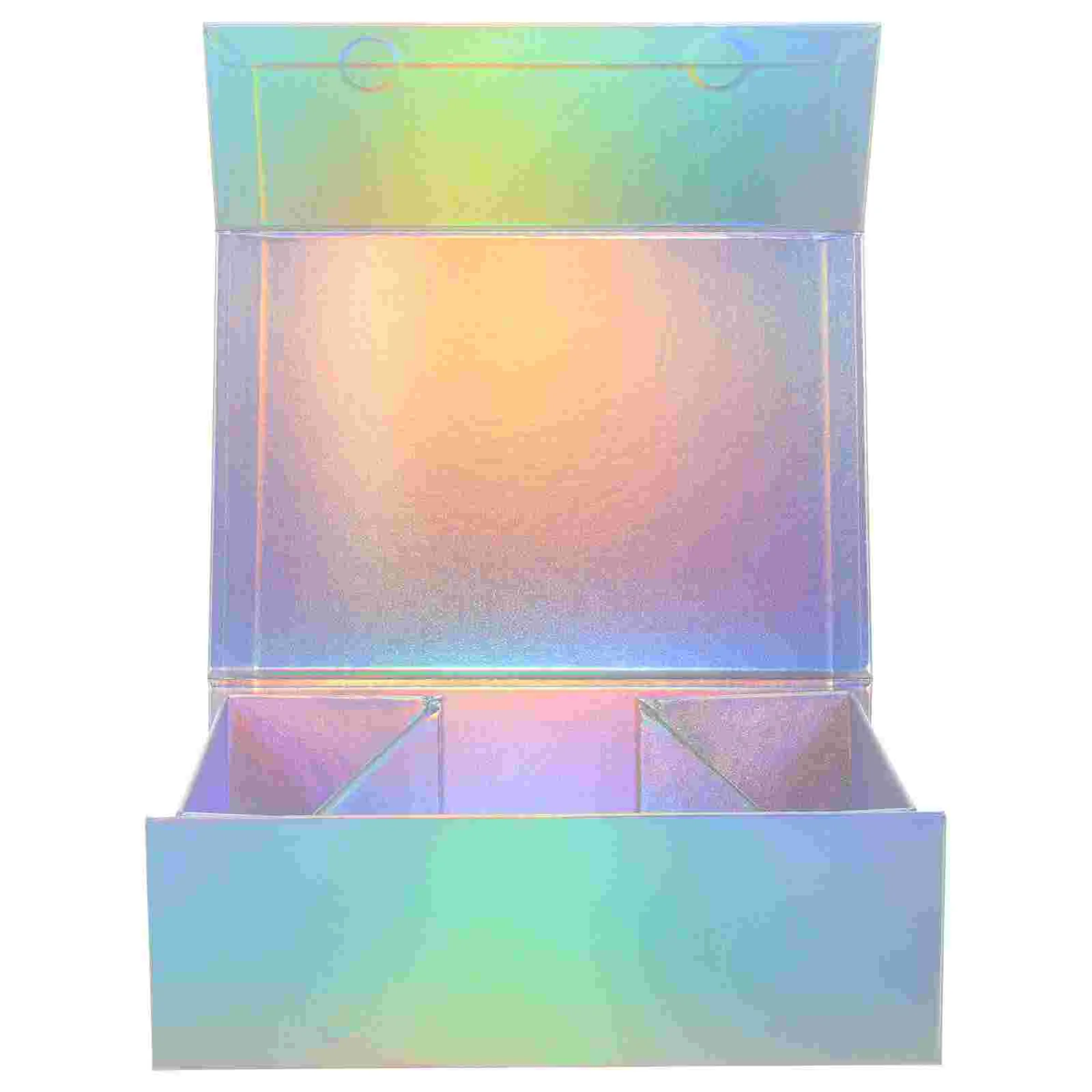 

Clear Candy Boxes Folding Magnetic Gift Empty For Gifts Trinket Colorful Man Christmas