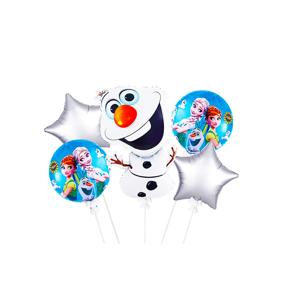 5pcs Disney Frozen Princess Elsa Anna Balloons Baby Shower decorazione per feste di compleanno per bambini palloncino in alluminio digitale