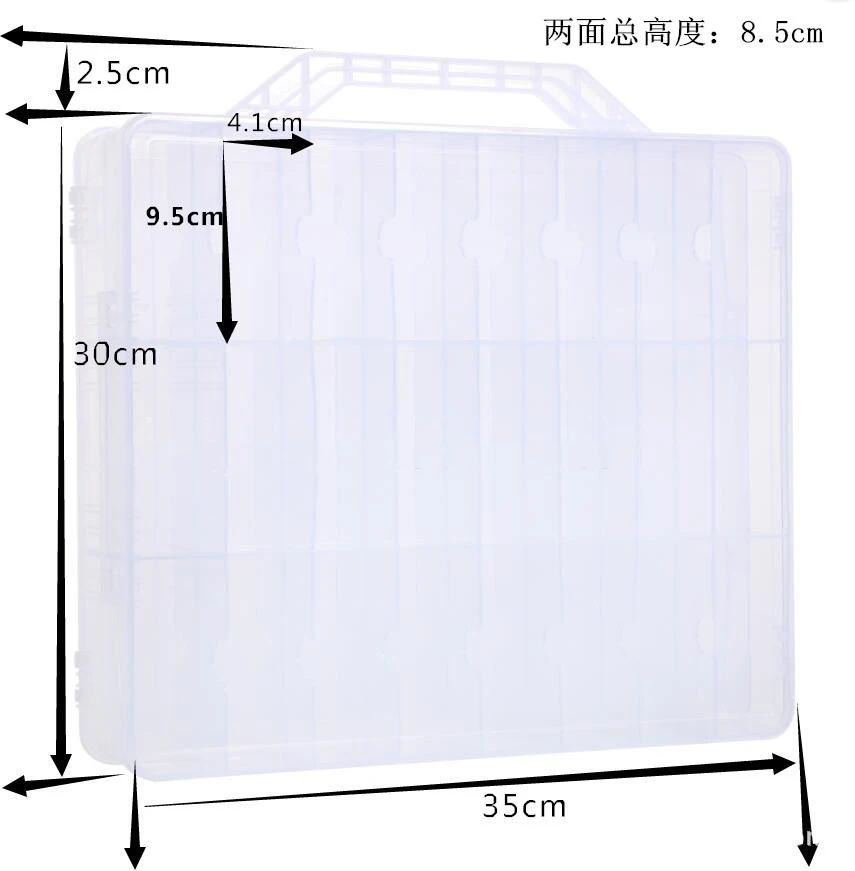 48 Grid Double-Sided Storage Organizer/Box,Removable Dividers for Embroidery and Sewing Threads,Needles,Beads,Small Crafts & Toy