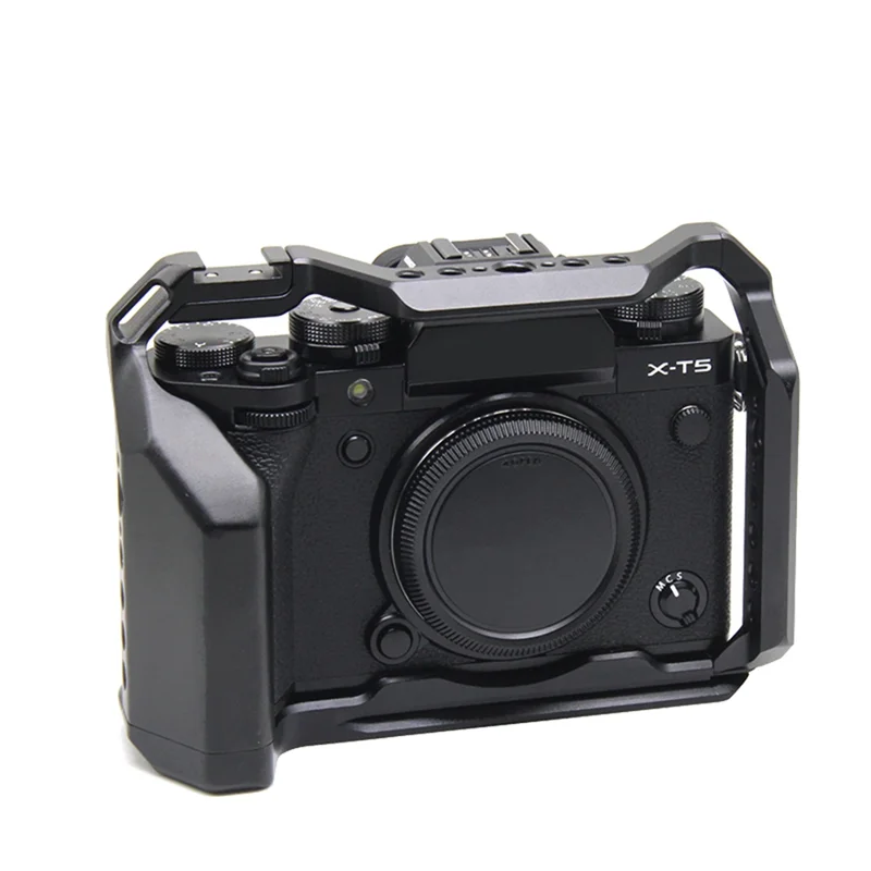 Immagine 6: Gabbia X-T5 per Fujifilm X-T5 con piastra a sgancio rapido per Arca-Swiss, gabbia per fotocamera Fuji XT5 con fori filettati da 1/4